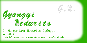 gyongyi medurits business card