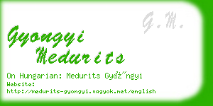 gyongyi medurits business card